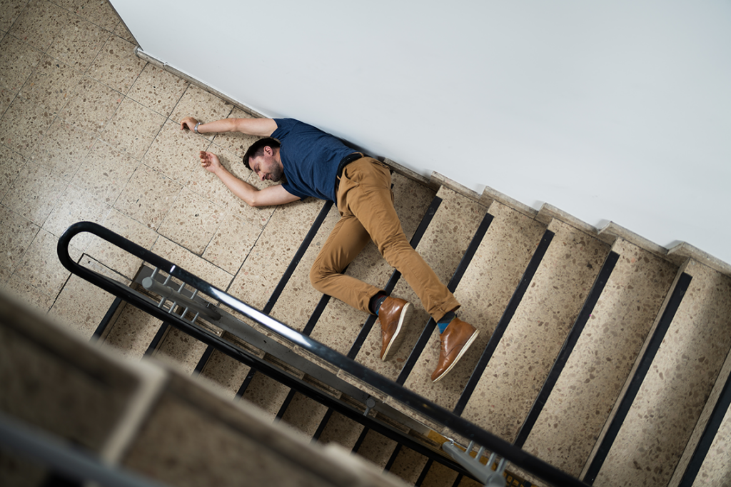 Image of fallen man.